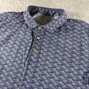 Peter Millar Seaside Club Blue Golf Polo Shirt Men's Sz XL Short Sleeve Stretch